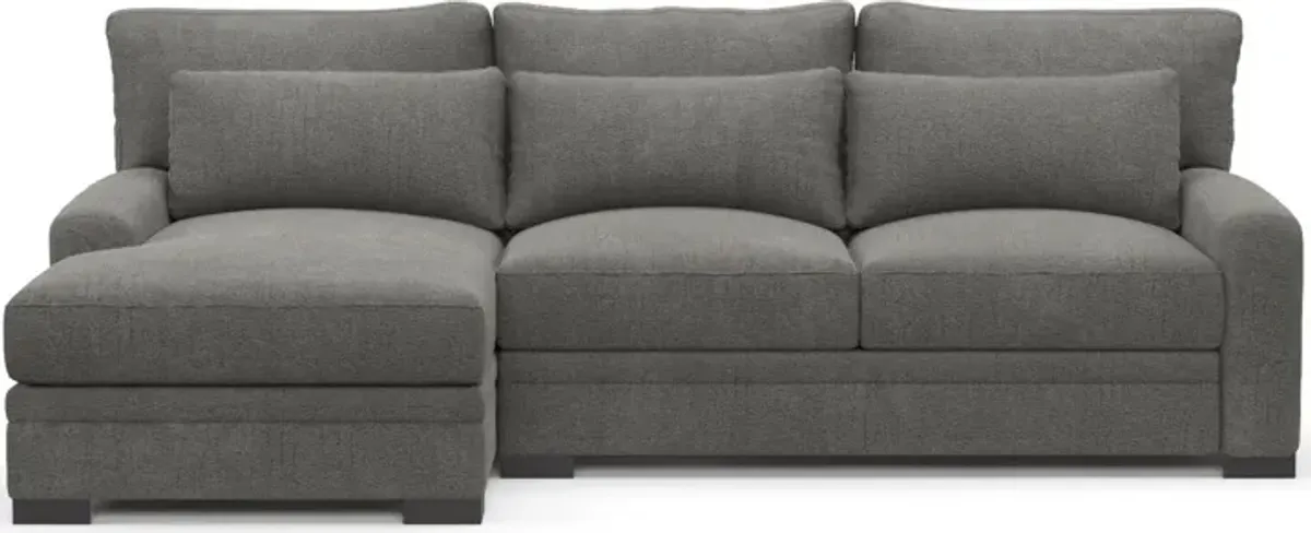 Winston Hybrid Comfort 2-Piece Sectional with Left-Facing Chaise - Living Large Charcoal