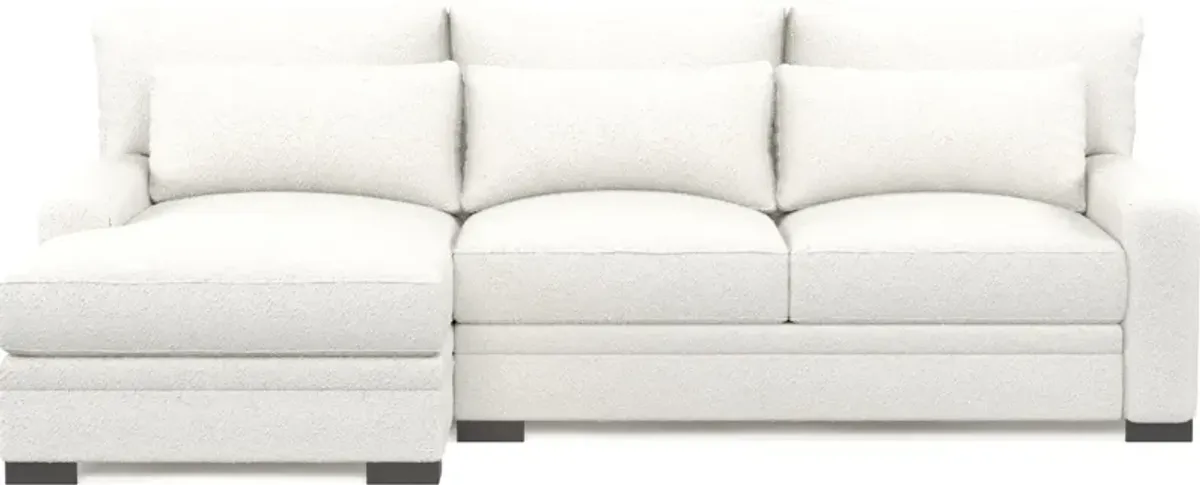 Winston Hybrid Comfort 2-Piece Sectional with Left-Facing Chaise - Bloke Snow