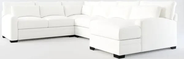 Winston Hybrid Comfort 4-Piece Sectional with Right-Facing Chaise - Contessa Vanilla