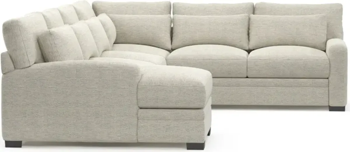 Winston 4-Piece Sectional with Right-Facing Chaise - Merino Chalk