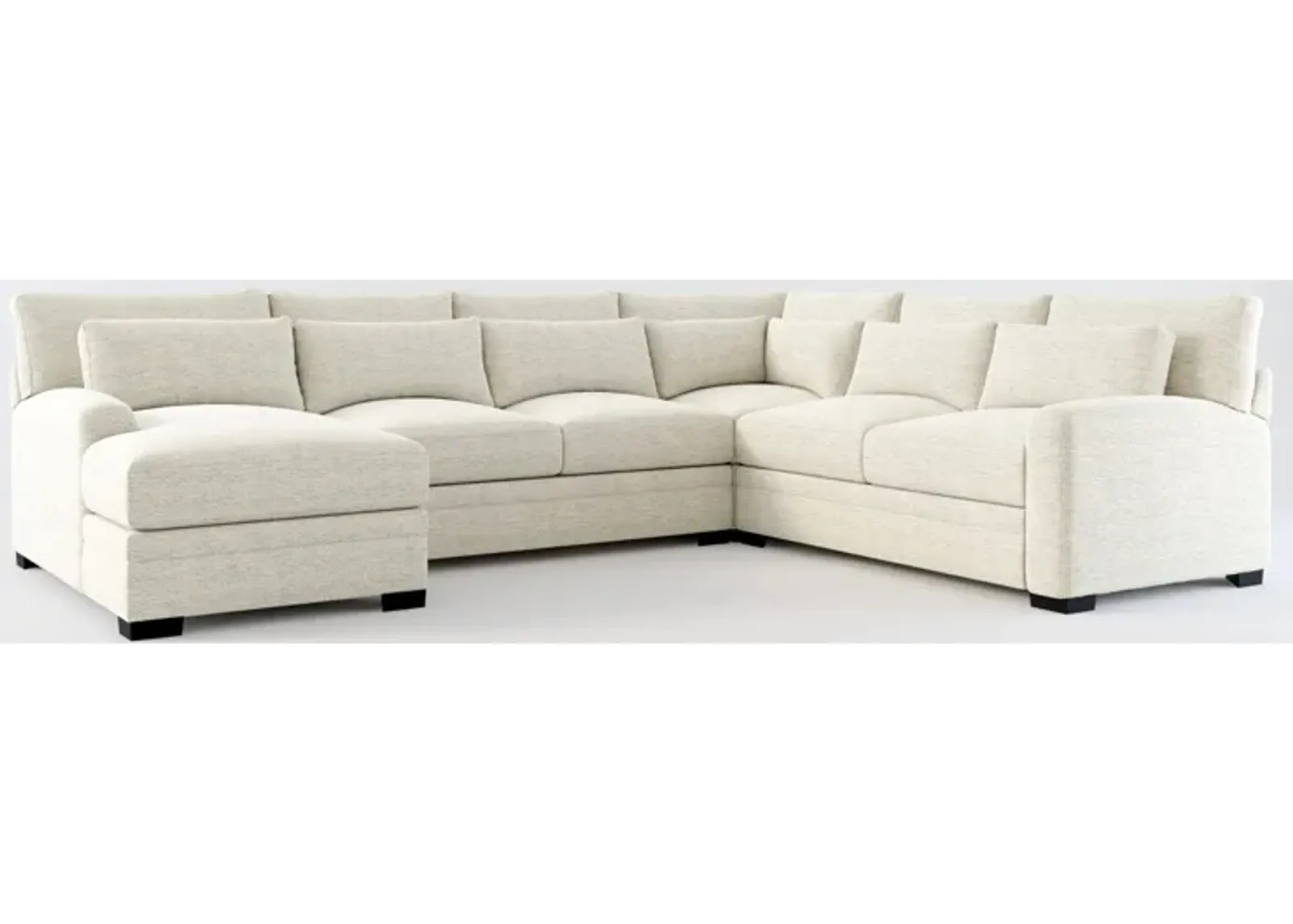 Winston 4-Piece Sectional with Right-Facing Chaise - Merino Chalk