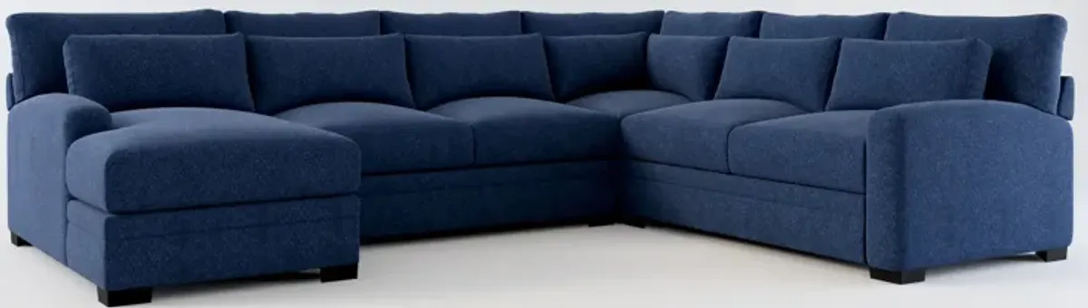 Winston 4-Piece Sectional with Left-Facing Chaise - Oslo Navy