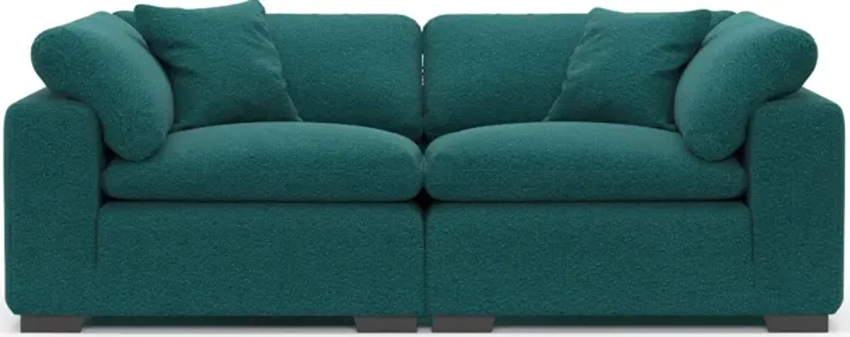 Plush Feathered Comfort 2-Piece Sofa - Bloke Peacock