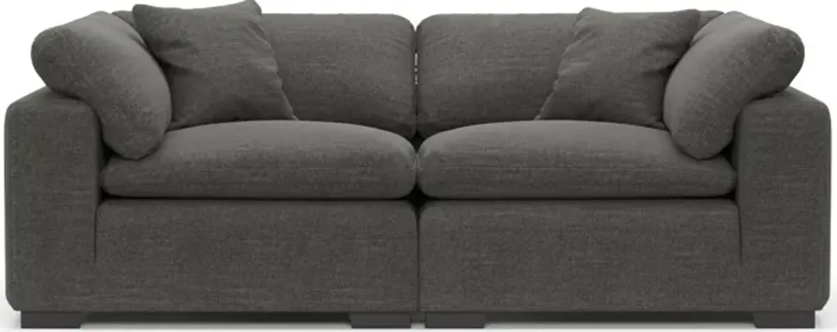 Plush Feathered Comfort 2-Piece Sofa - Curious Charcoal