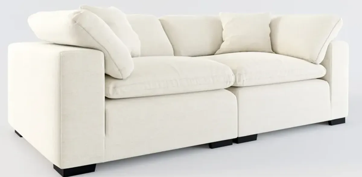 Plush Feathered Comfort 2-Piece Sofa - Curious Pearl