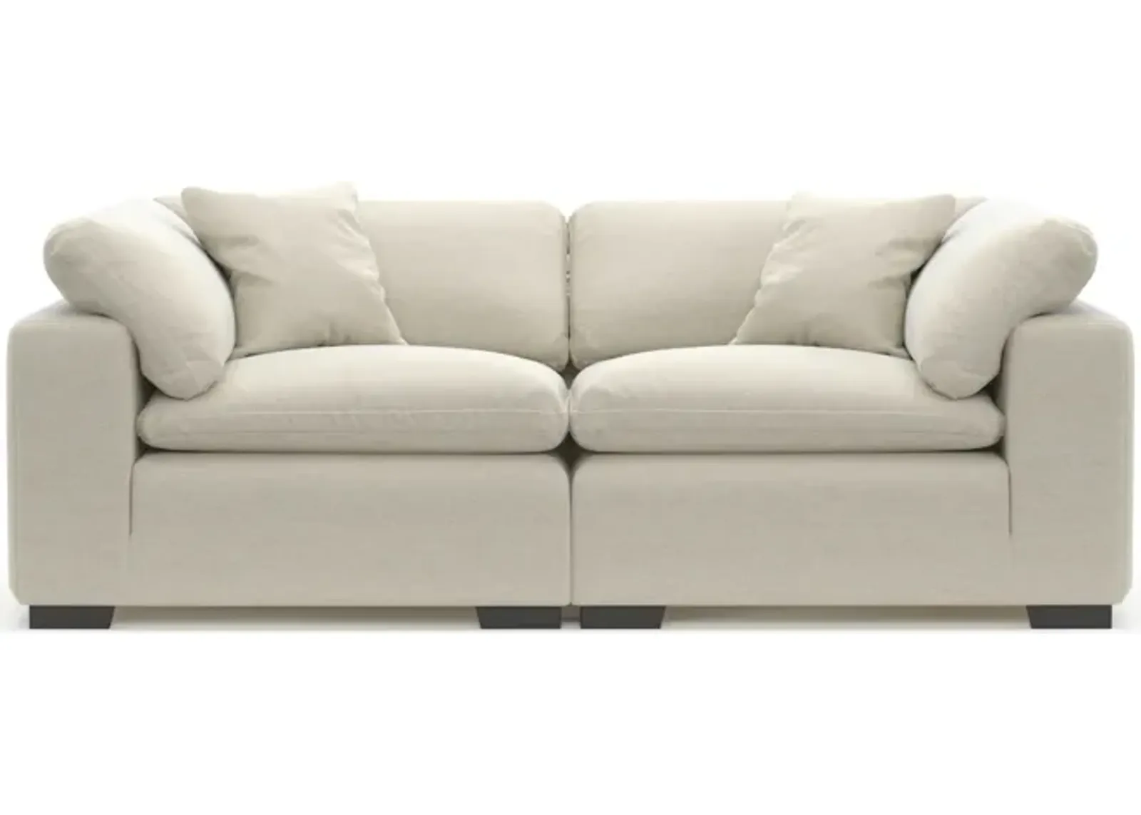 Plush Feathered Comfort 2-Piece Sofa - Curious Pearl