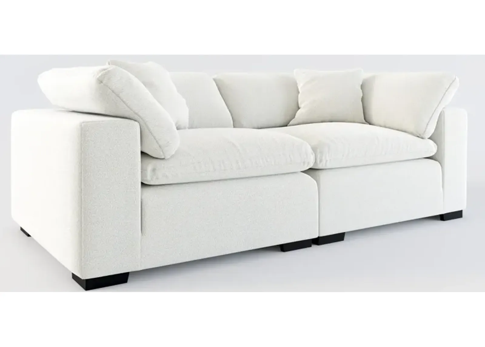 Plush Feathered Comfort 2-Piece Sofa - Oslo Snow