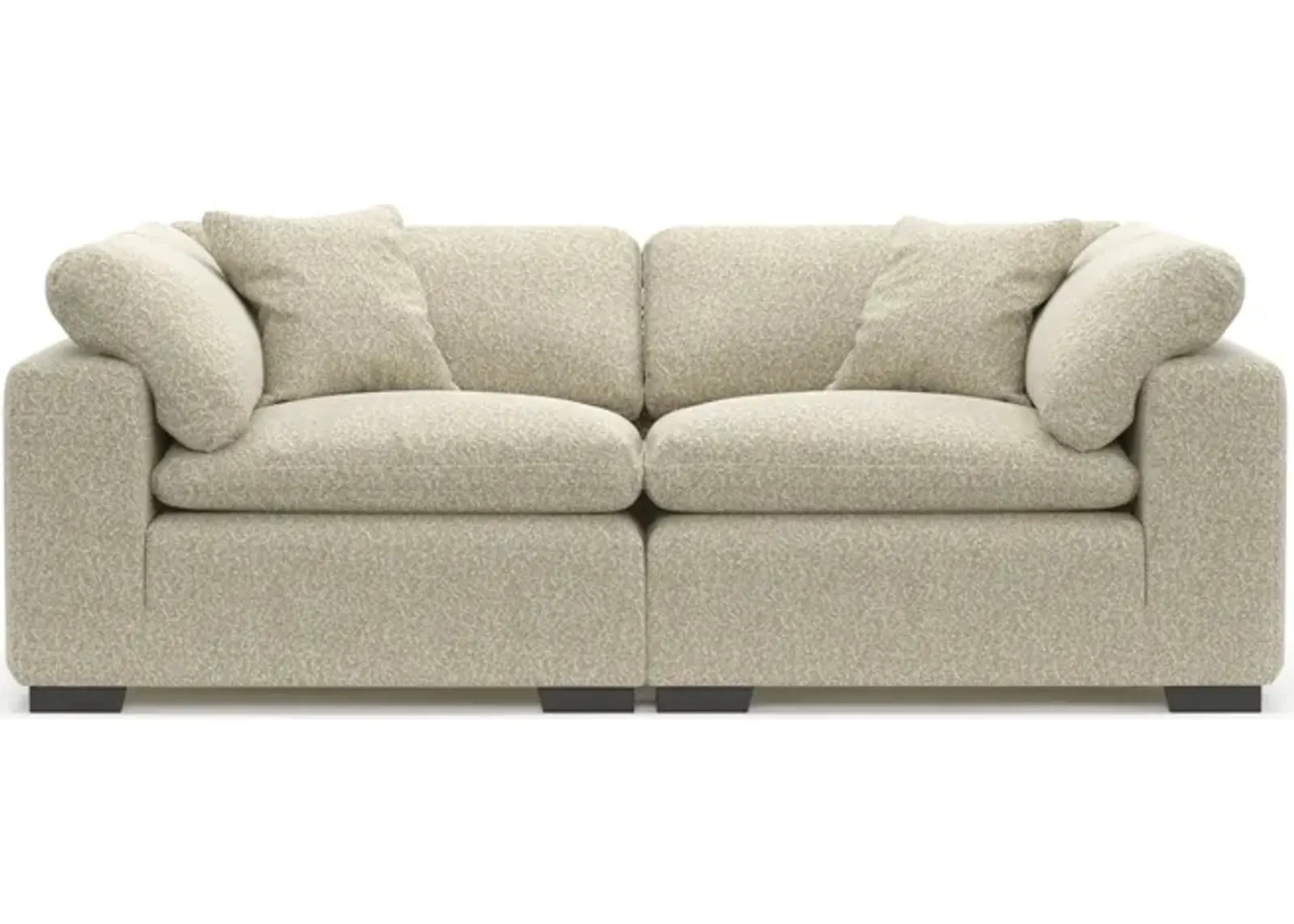 Plush Feathered Comfort 2-Piece Sofa - Bloke Cotton