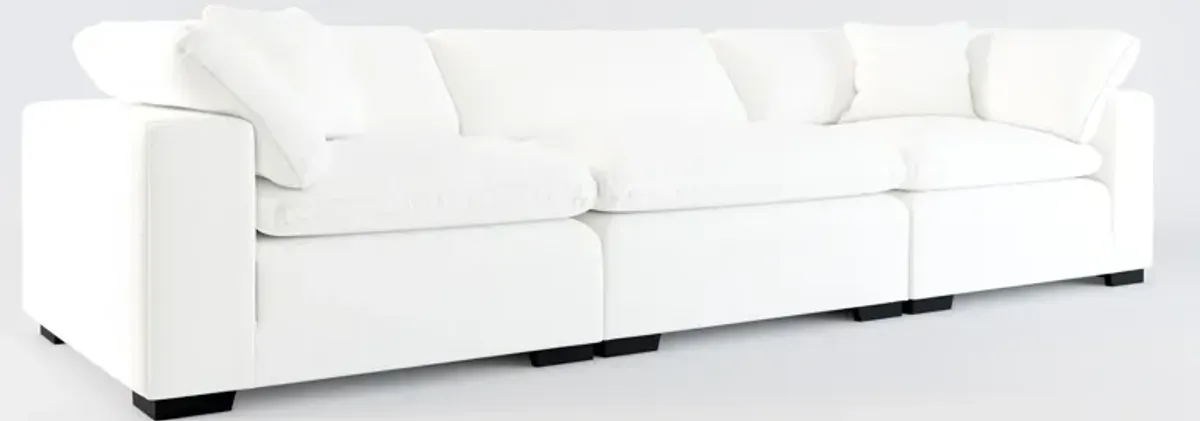 Plush Feathered Comfort 3-Piece Sofa - Contessa Vanilla