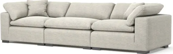 Plush Feathered Comfort 3-Piece Sofa - Merino Chalk