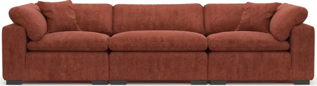 Plush Feathered Comfort 3-Piece Sofa  - Contessa Paprika