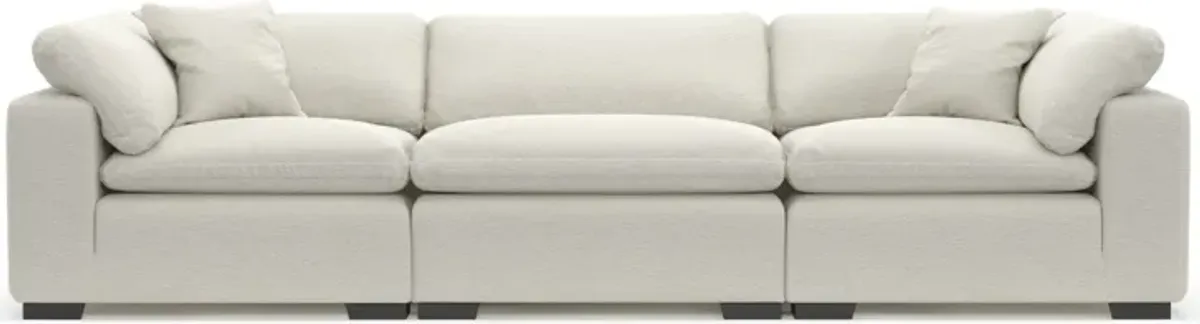 Plush Feathered Comfort 3-Piece Sofa - Living Large White