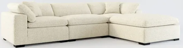 Plush Feathered Comfort 3-Piece Sofa and Ottoman - Bloke Cotton