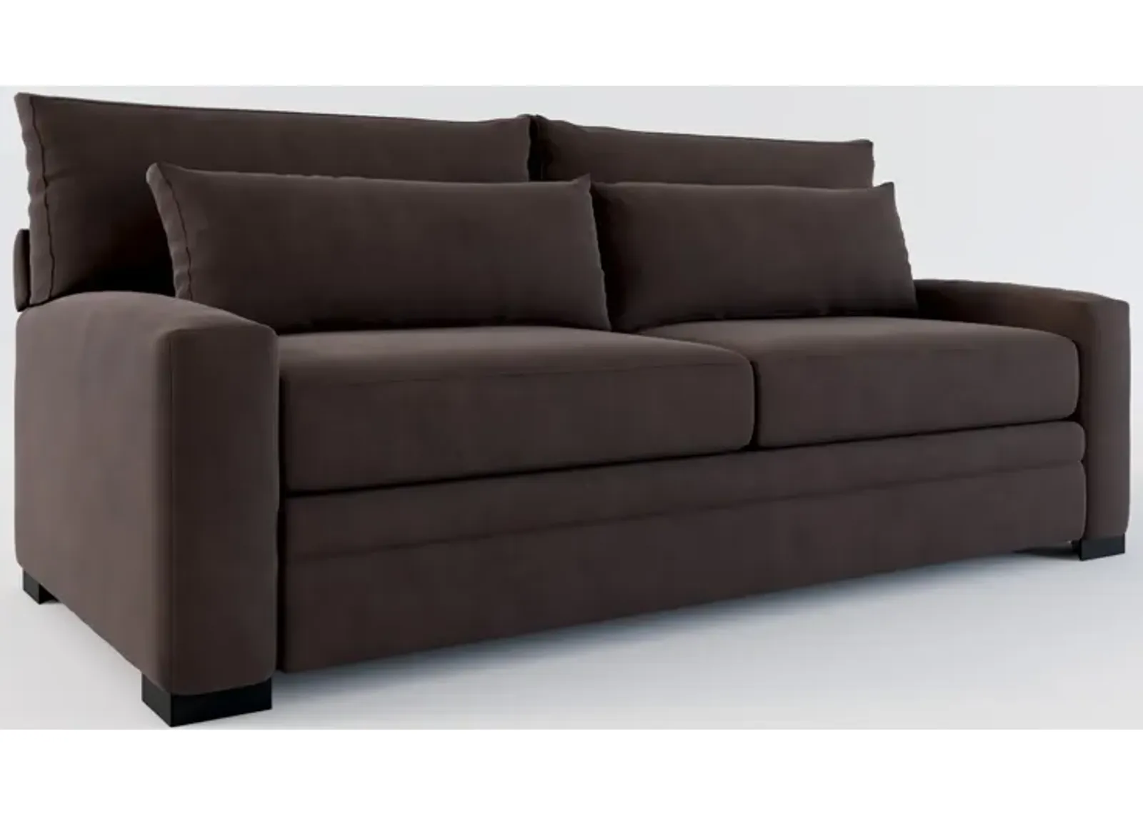 Winston Foam Comfort Sofa - Merrimac Dark Brown