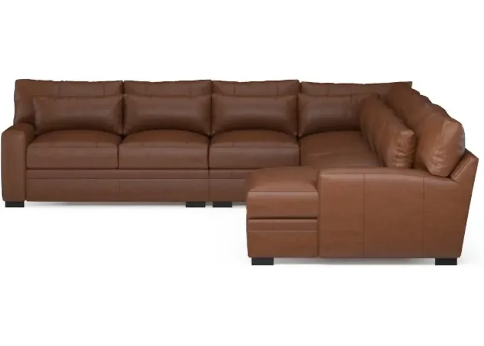 Winston Hybrid Comfort 5-Piece Sectional with Right-Facing Chaise - Bruno Canyon