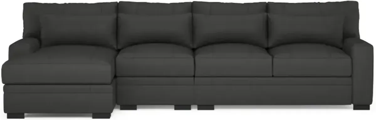 Winston Foam Comfort 3-Piece Sectional with Left-Facing Chaise - Bruno Storm