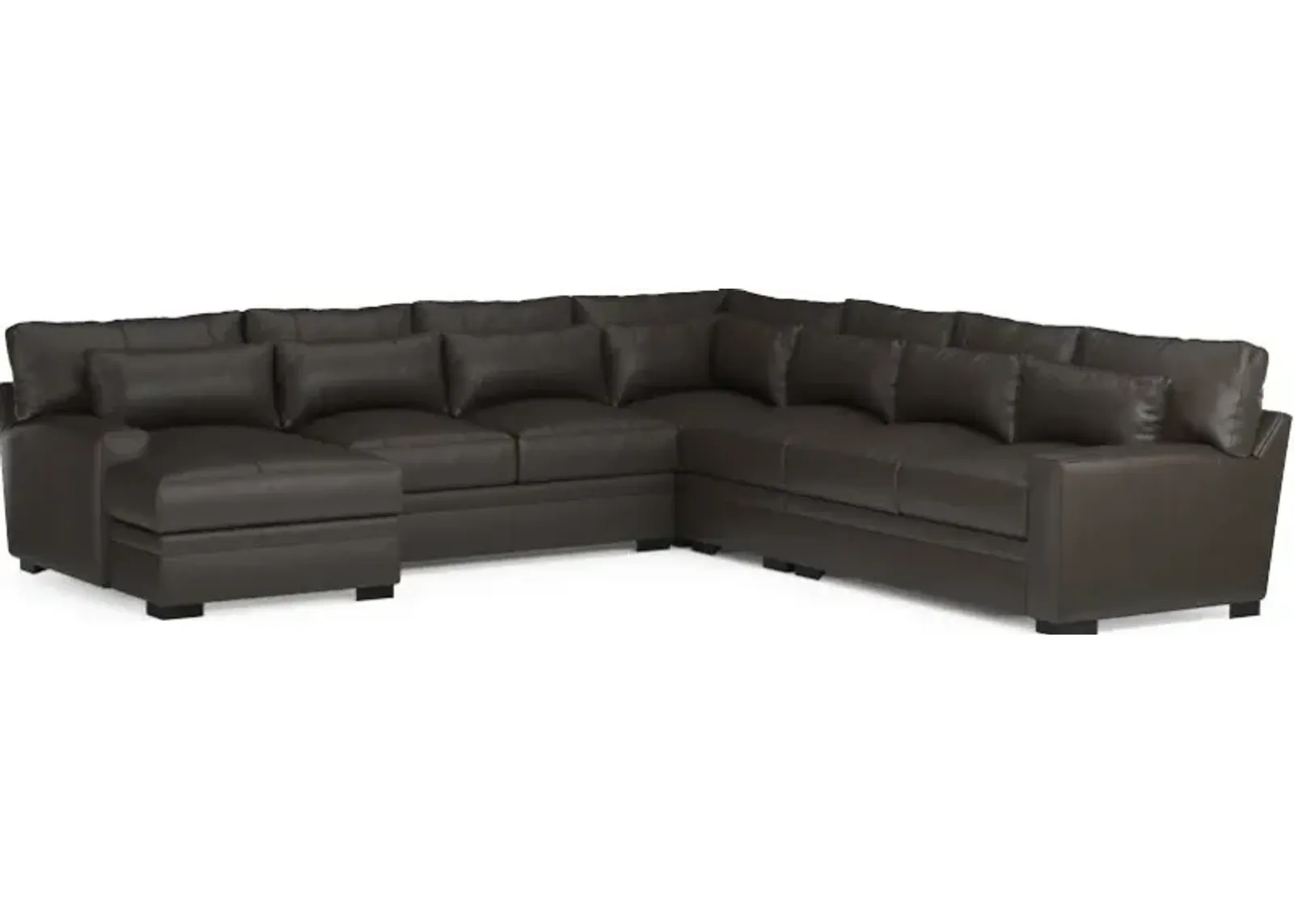 Winston Hybrid Comfort 5-Piece Sectional with Left-Facing Chaise - Bruno Storm