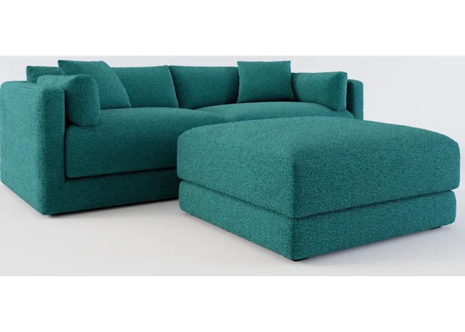 Malibu 2-Piece Sofa and Ottoman - Bloke Peacock