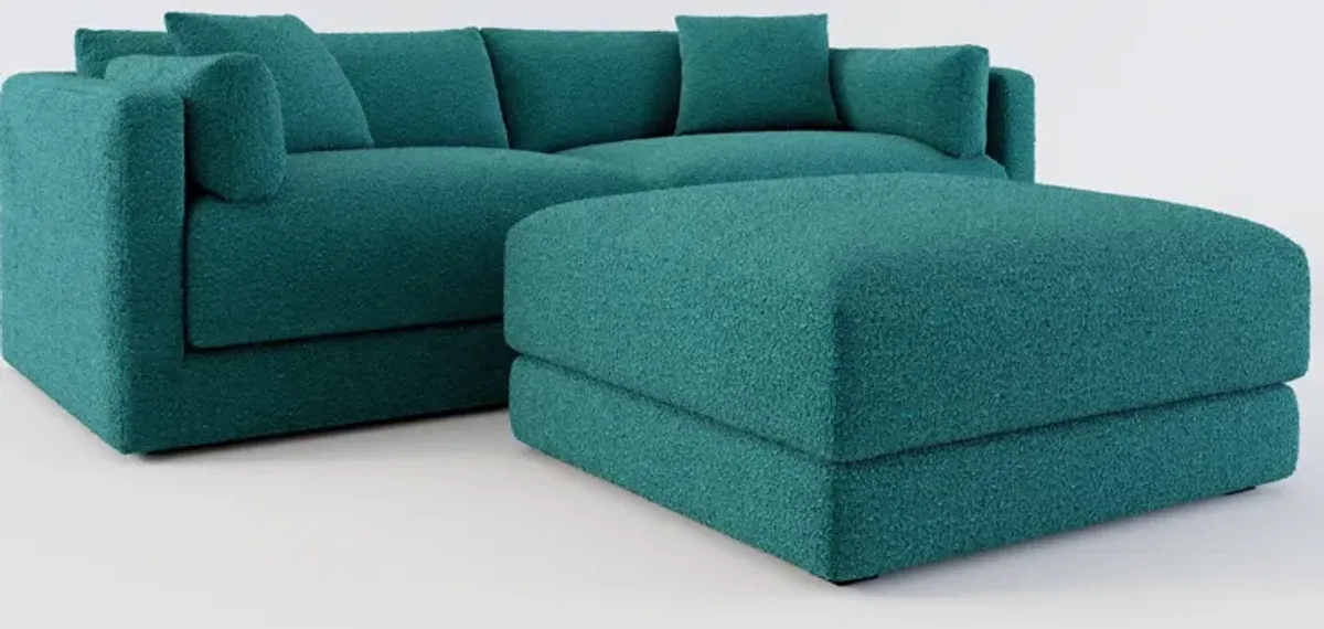 Malibu 2-Piece Sofa and Ottoman - Bloke Peacock