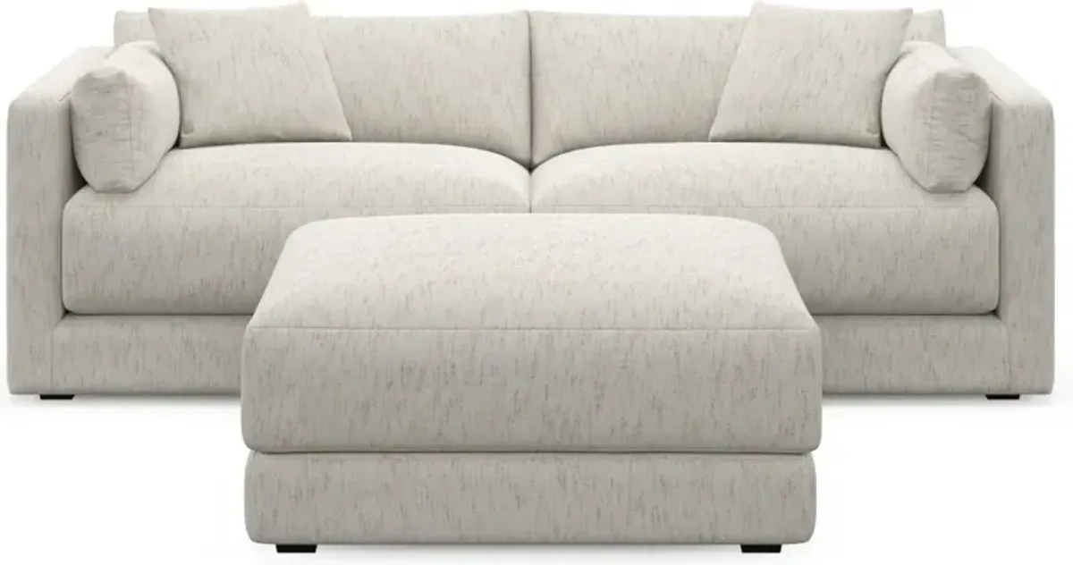 Malibu 2-Piece Sofa and Ottoman - P.T. Cream