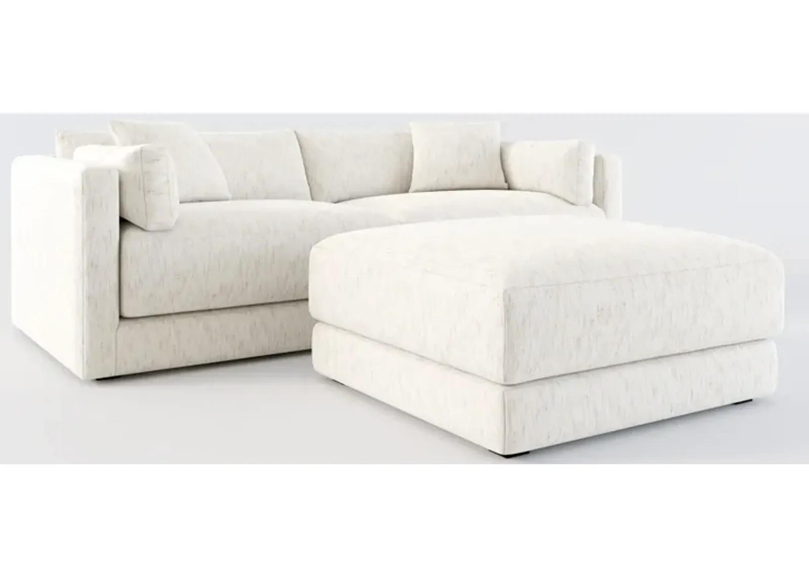 Malibu 2-Piece Sofa and Ottoman - P.T. Cream