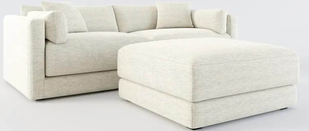 Malibu 2-Piece Sofa and Ottoman - Merino Chalk