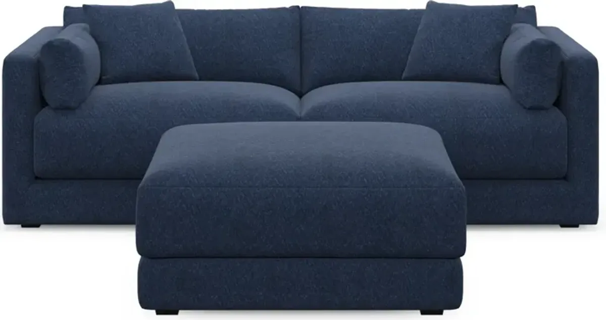 Malibu 2-Piece Sofa and Ottoman - Oslo Navy