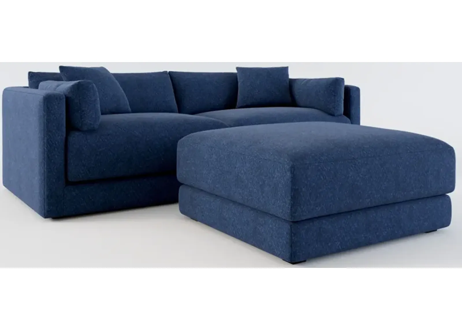 Malibu 2-Piece Sofa and Ottoman - Oslo Navy