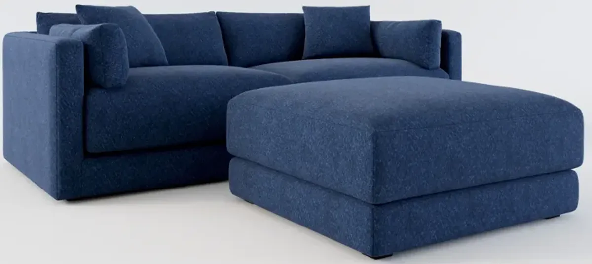 Malibu 2-Piece Sofa and Ottoman - Oslo Navy