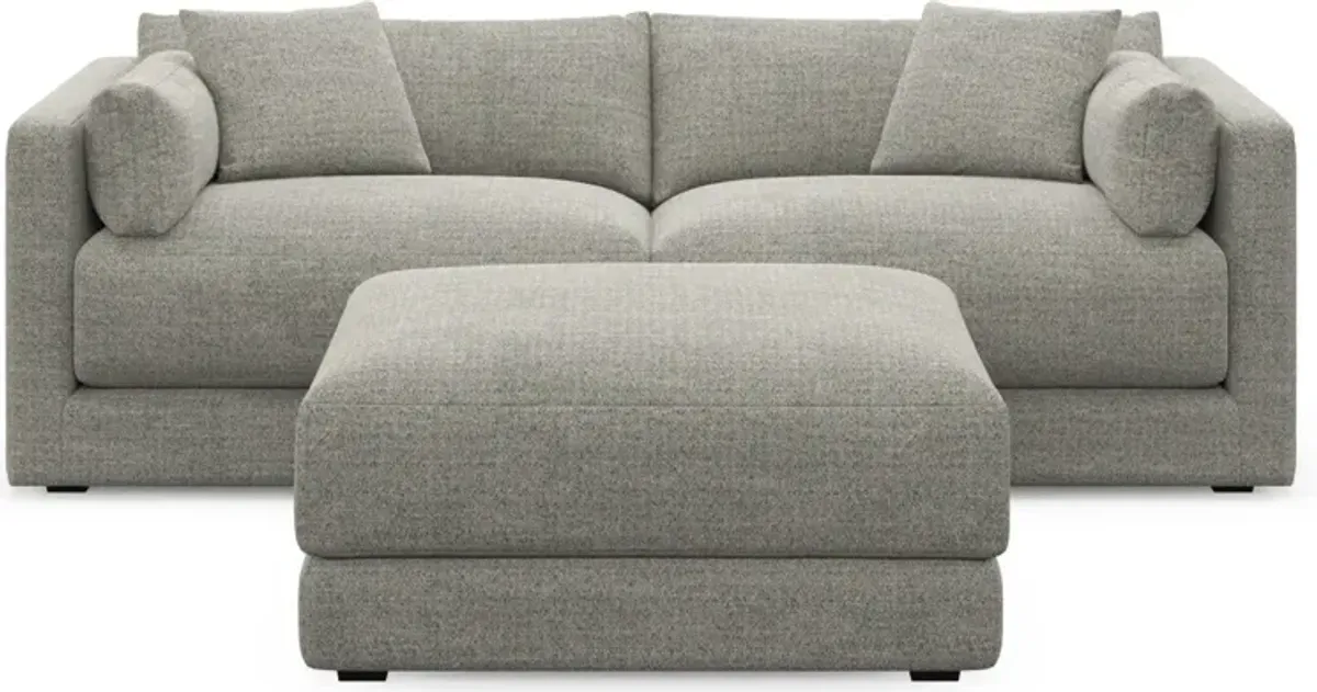 Malibu 2-Piece Sofa and Ottoman - Pandora Pepper