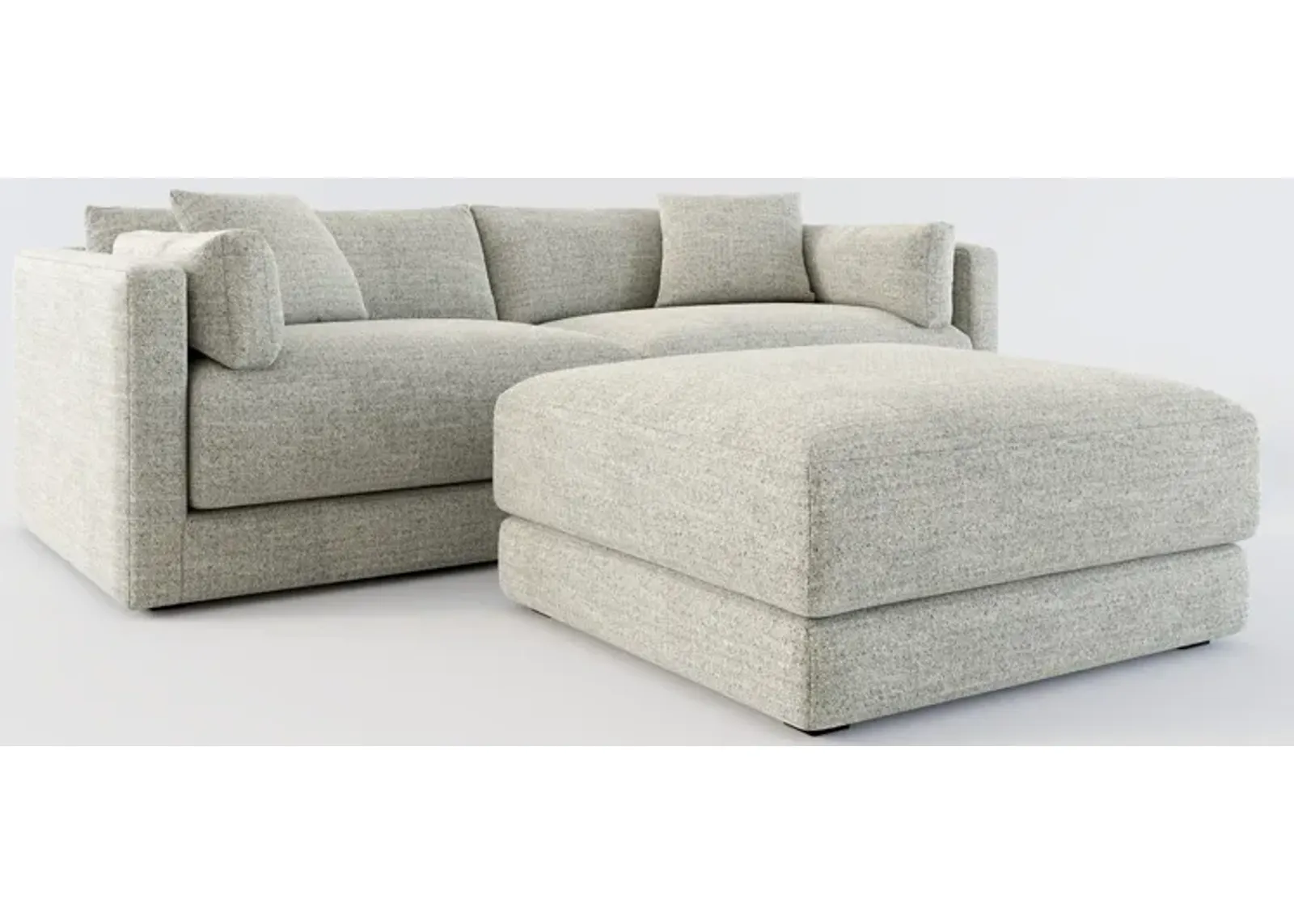 Malibu 2-Piece Sofa and Ottoman - Pandora Pepper