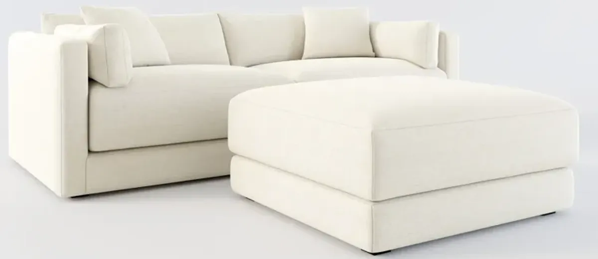 Malibu 2-Piece Sofa and Ottoman - Curious Pearl