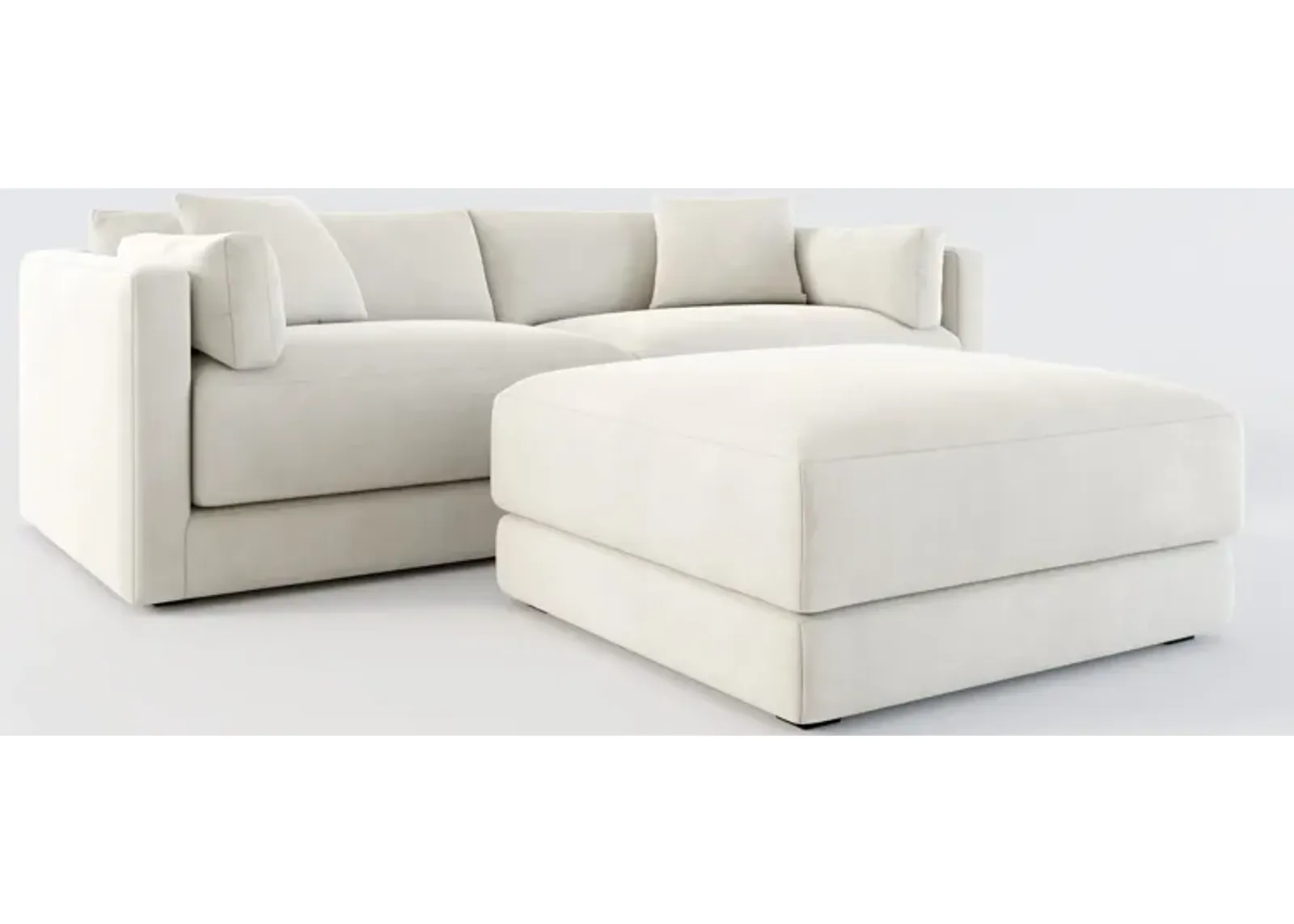 Malibu 2-Piece Sofa and Ottoman - Laurent Beach