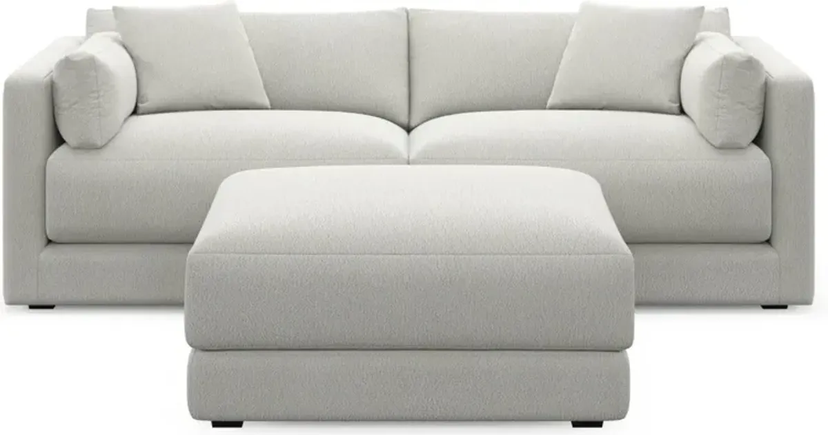 Malibu 2-Piece Sofa and Ottoman - Oslo Snow