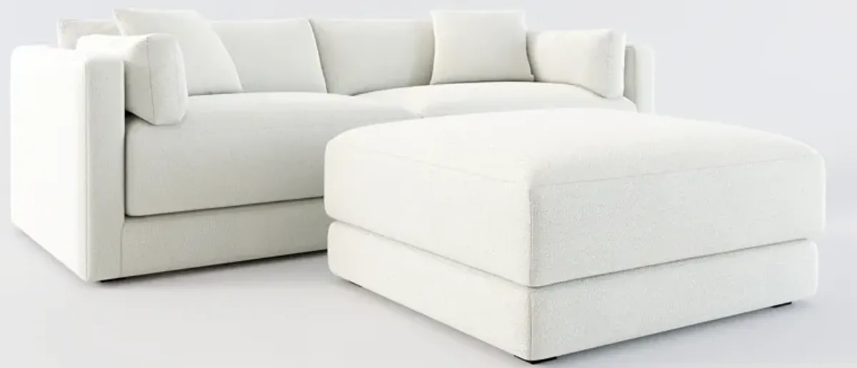 Malibu 2-Piece Sofa and Ottoman - Oslo Snow