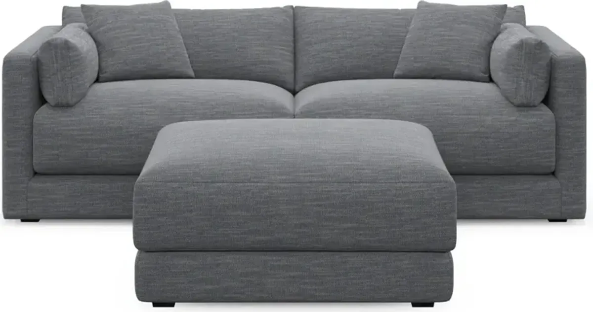 Malibu 2-Piece Sofa and Ottoman - Dudley Indigo