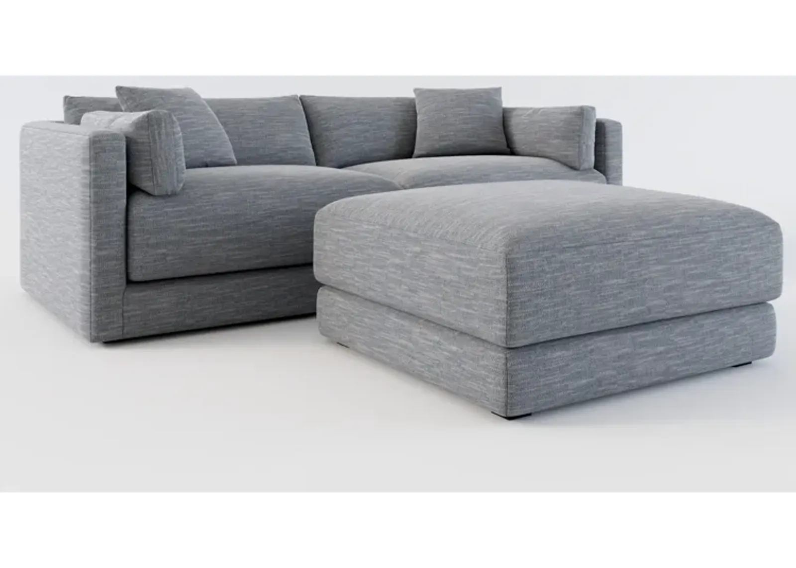 Malibu 2-Piece Sofa and Ottoman - Dudley Indigo