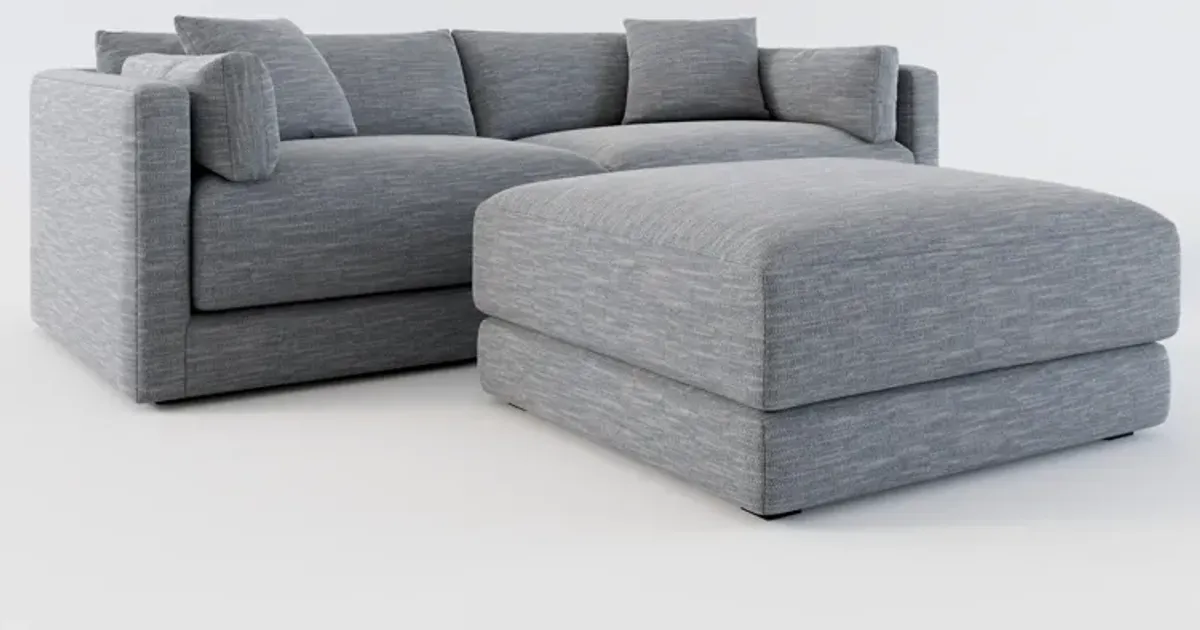 Malibu 2-Piece Sofa and Ottoman - Dudley Indigo