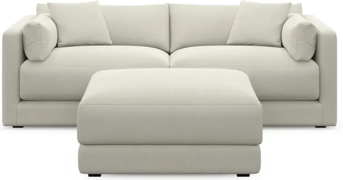 Malibu 2-Piece Sofa and Ottoman - Anders Ivory