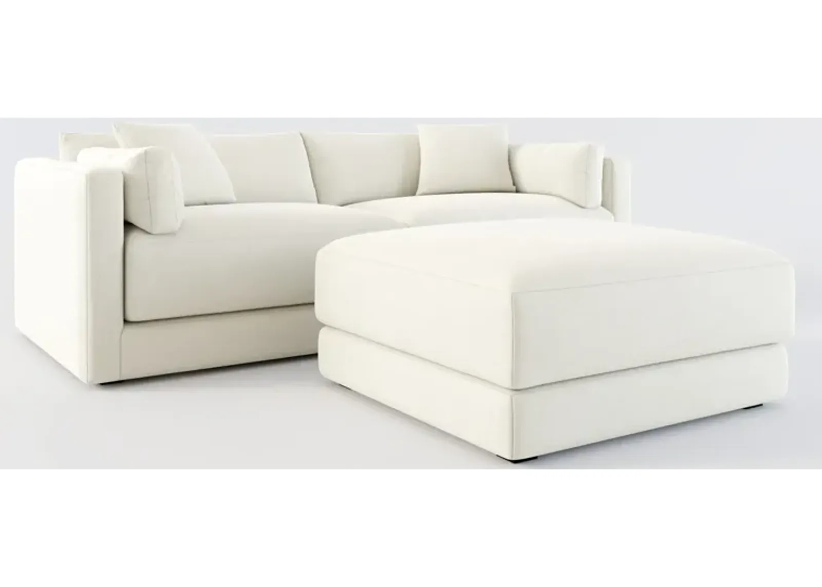 Malibu 2-Piece Sofa and Ottoman - Anders Ivory