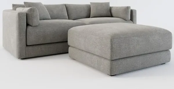 Malibu 2-Piece Sofa and Ottoman - Living Large Charcoal