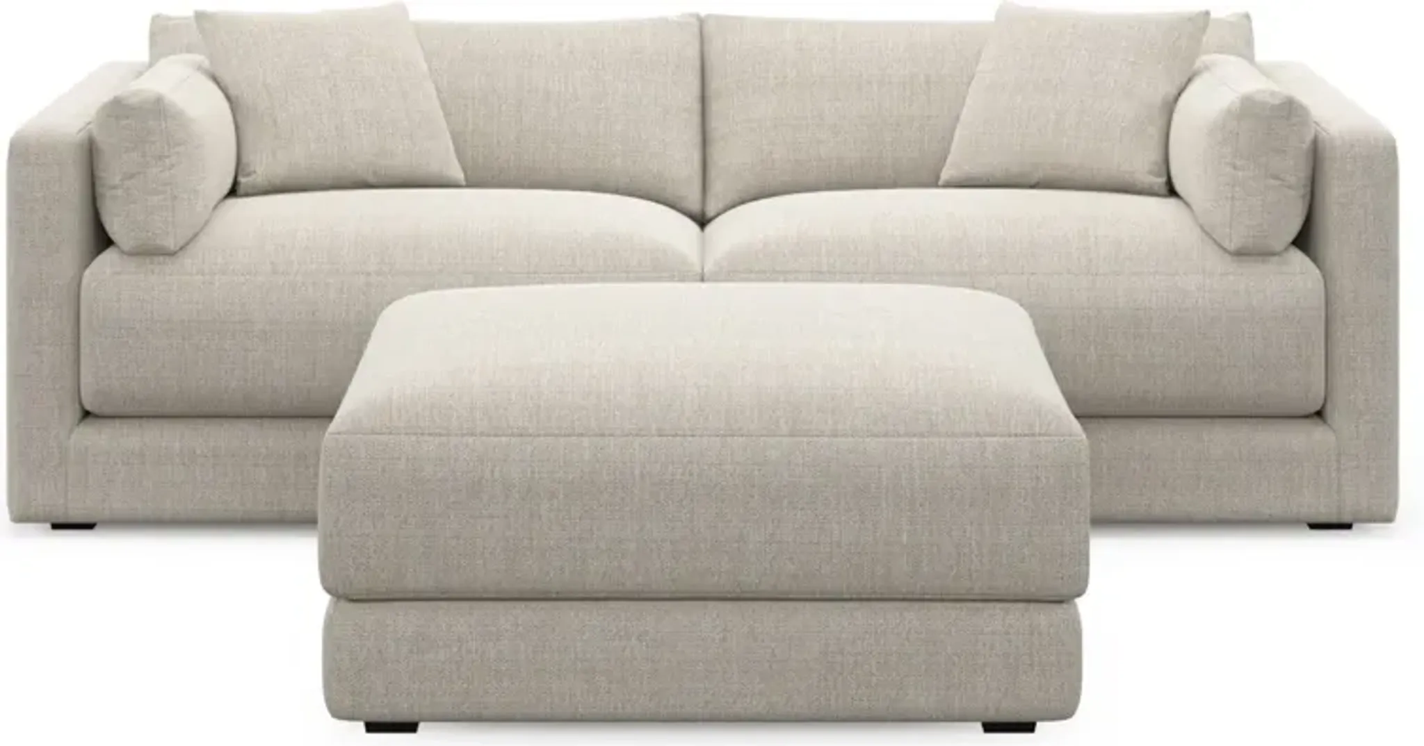 Malibu 2-Piece Sofa and Ottoman - Mason Porcelain | Furniture.com