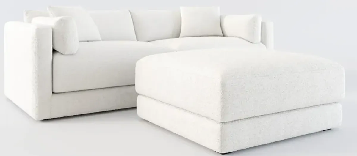 Malibu 2-Piece Sofa and Ottoman - Bloke Snow