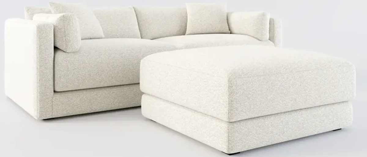 Malibu 2-Piece Sofa and Ottoman - Muse Stone