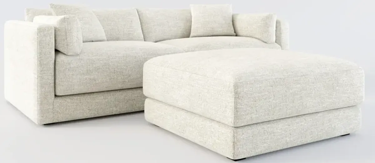 Malibu 2-Piece Sofa and Ottoman - M Ivory