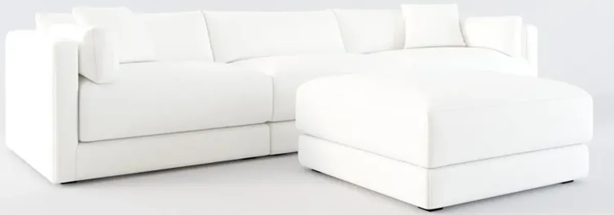 Malibu 3-Piece Sofa and Ottoman - Contessa Vanilla