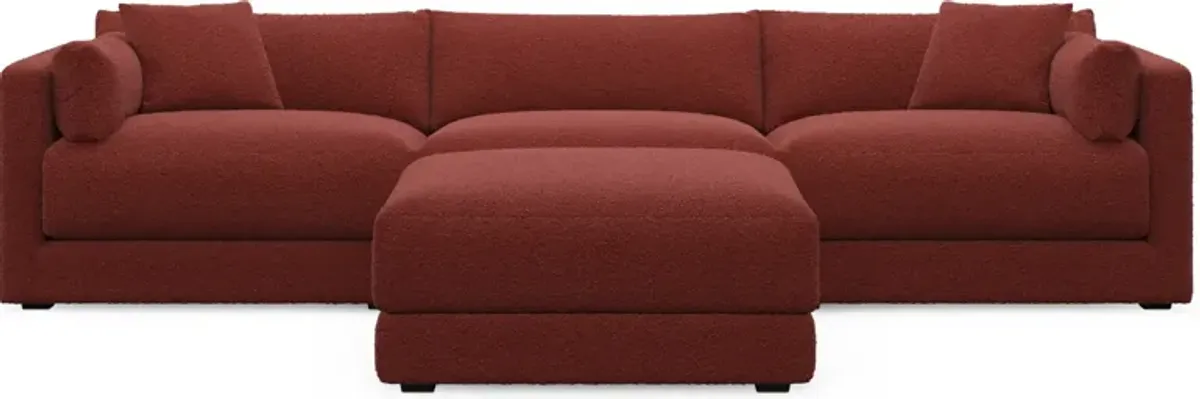 Malibu 3-Piece Sofa and Ottoman - Bloke Brick