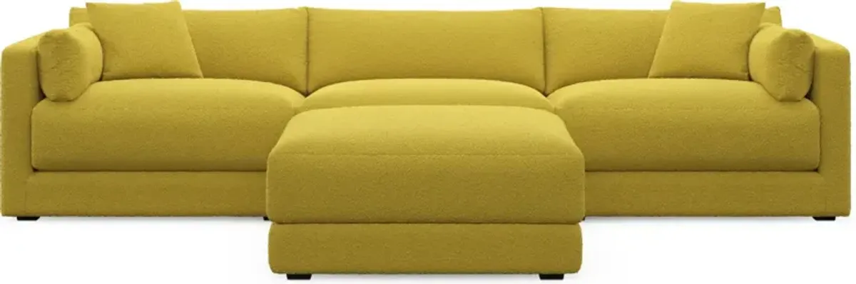 Malibu 3-Piece Sofa and Ottoman - Bloke Goldenrod