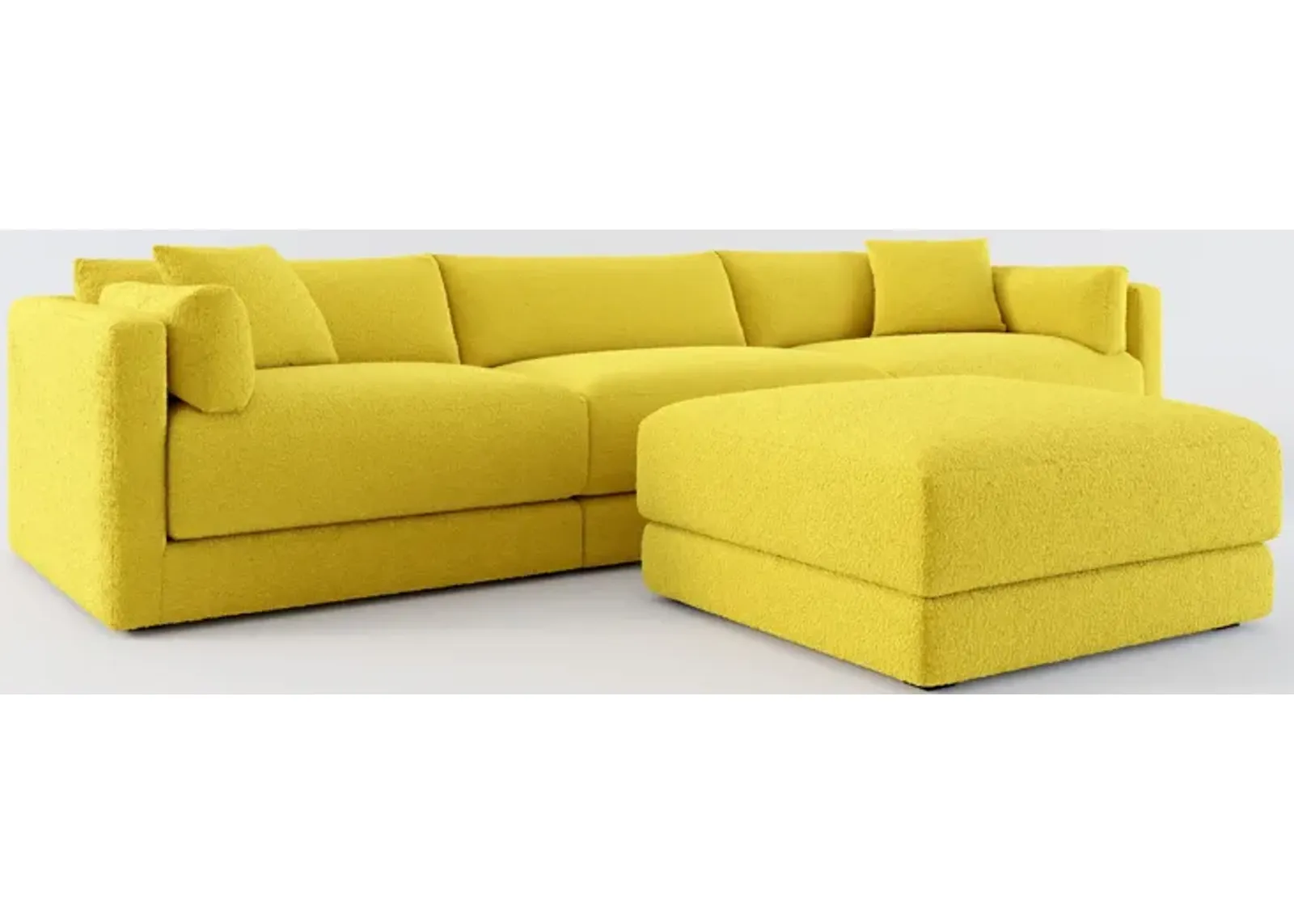 Malibu 3-Piece Sofa and Ottoman - Bloke Goldenrod