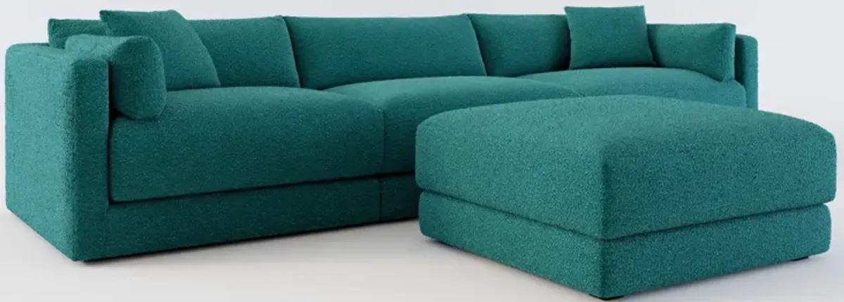 Malibu 3-Piece Sofa and Ottoman - Bloke Peacock